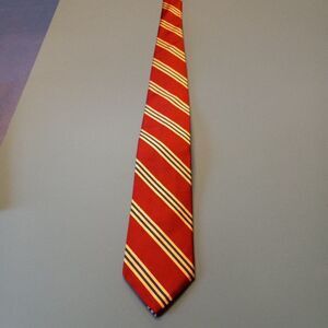 Brooks Brothers Silk Red, Gold and Blue stripe Tie